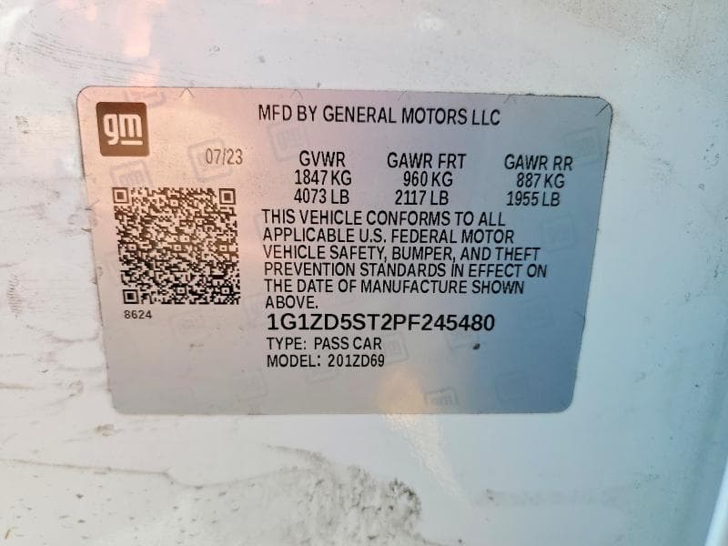 2023 CHEVROLET MALIBU LT LT 12