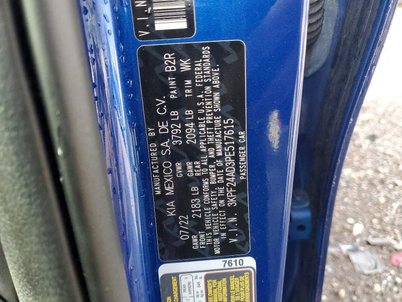 2023 KIA FORTE LXS LXS 12