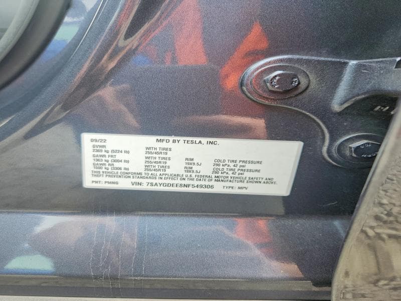 2022 TESLA MODEL Y 14