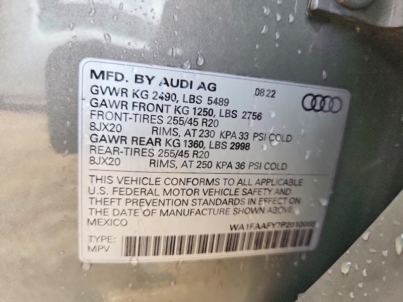 2023 AUDI Q5 PRESTIGE 45 PRESTIGE 45 12