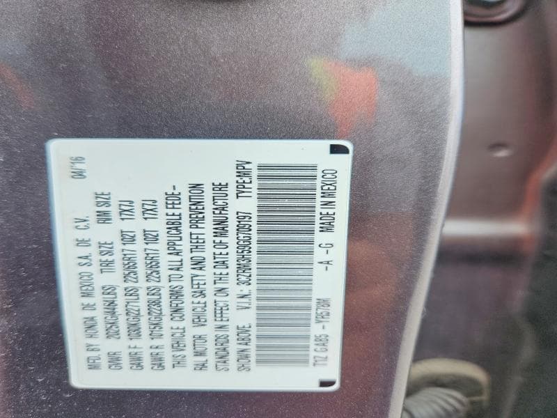 2016 HONDA CR-V EX 14