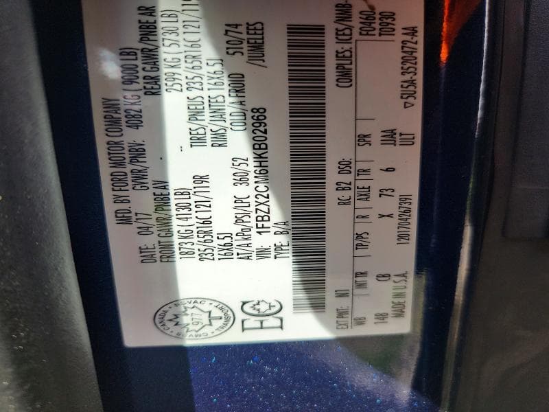 2017 FORD TRANSIT T-350 13