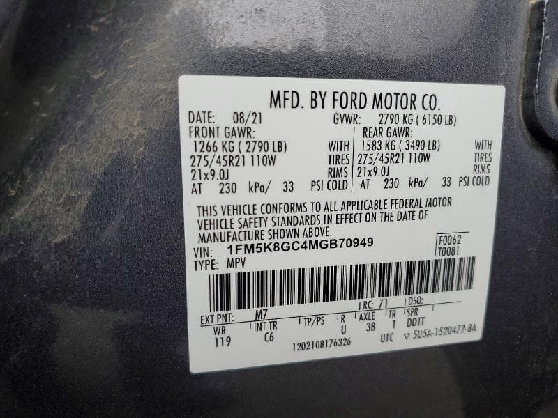 2021 FORD EXPLORER ST 13
