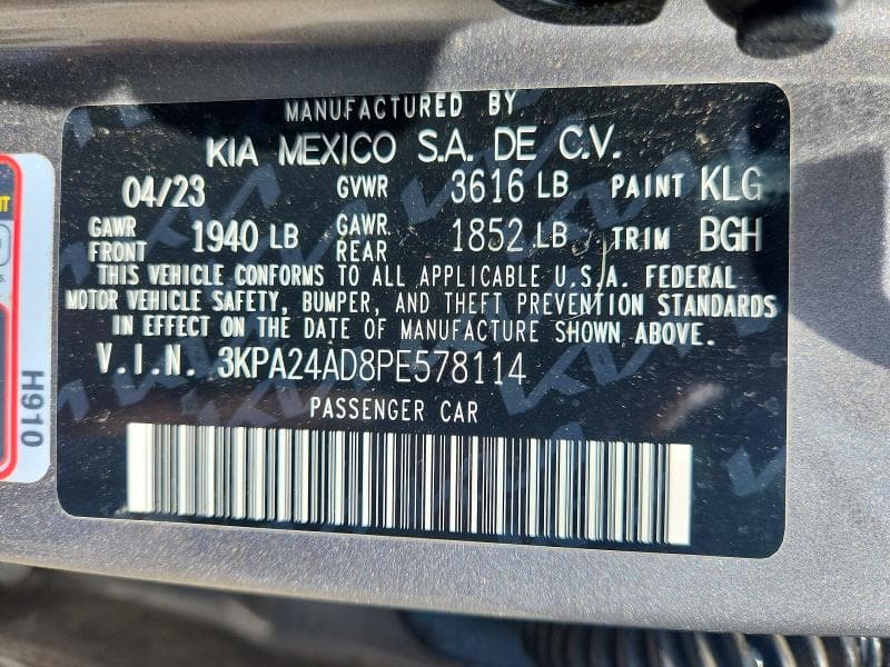 2023 KIA RIO S S 13