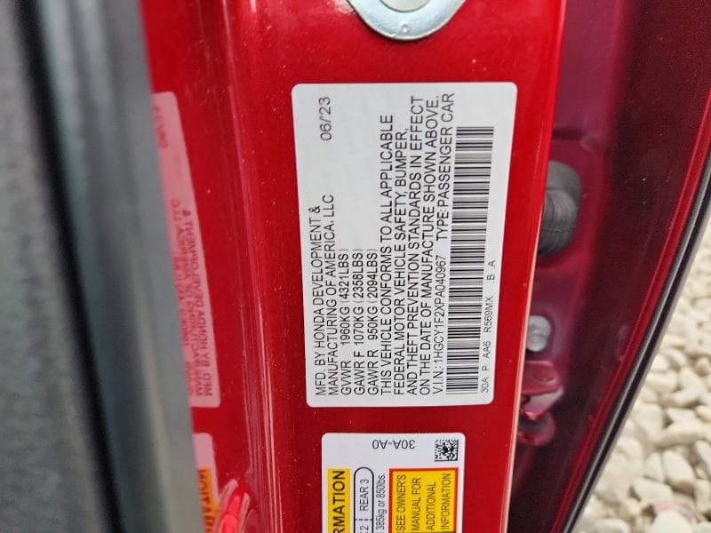 2023 HONDA ACCORD LX LX 12