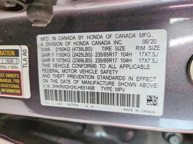 2020 HONDA CR-V 13