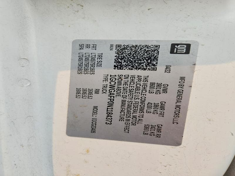 2022 CHEVROLET EXPRESS G2500 13