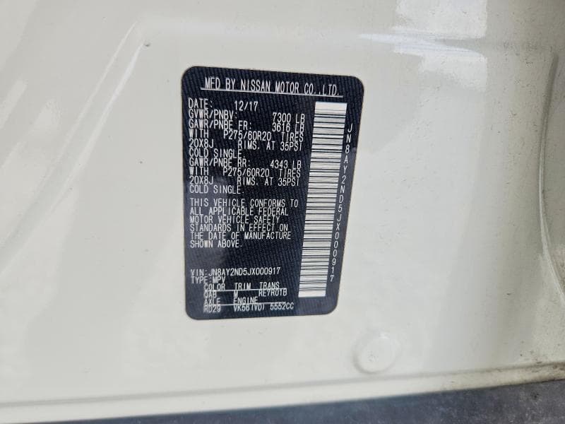 2018 NISSAN ARMADA SL 14