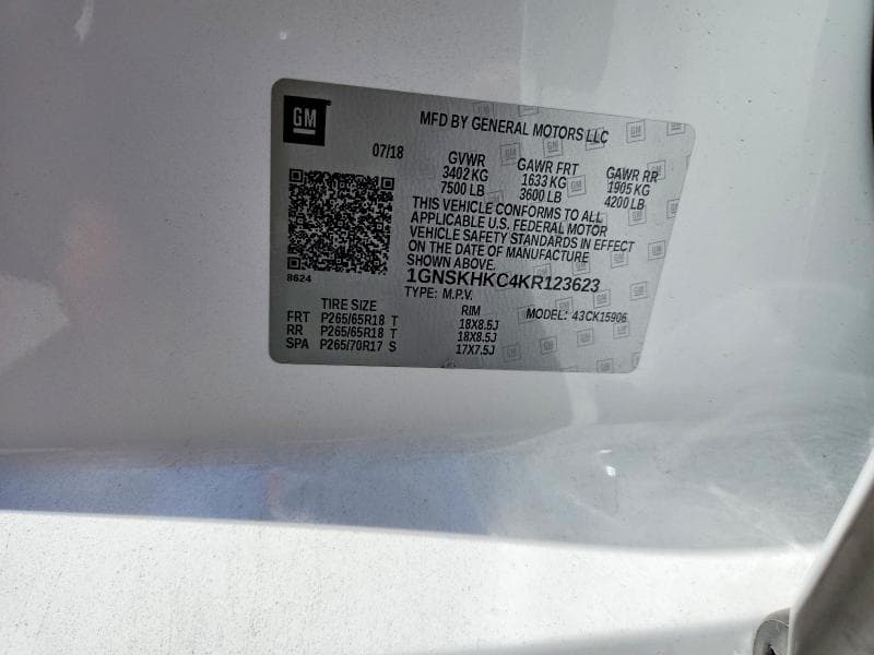 2019 CHEVROLET SUBURBAN K1500 LT 13