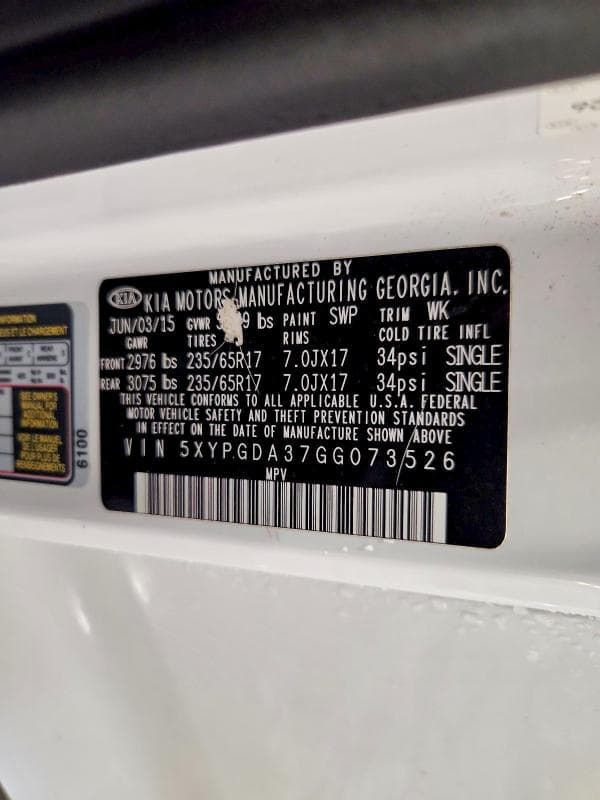 2016 KIA SORENTO LX LX 13