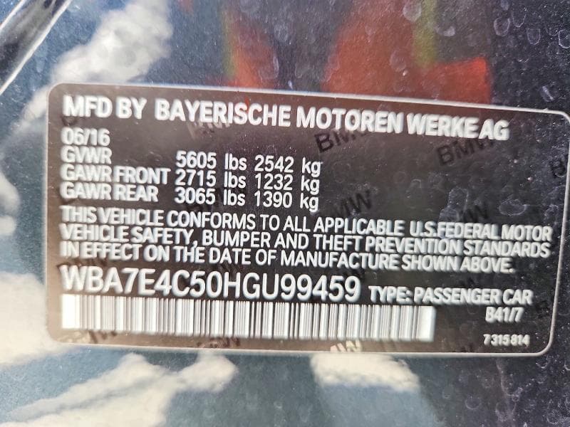 2017 BMW 740 XI 12