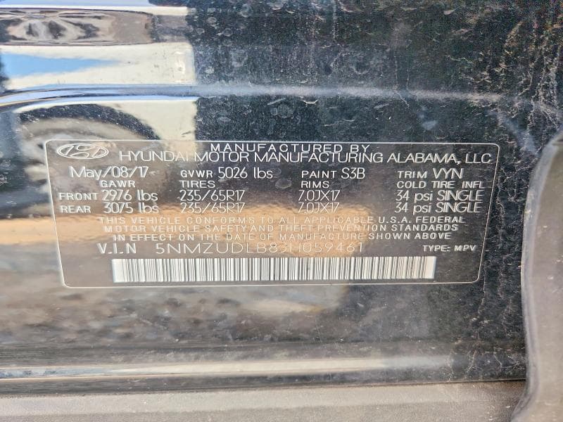 2018 HYUNDAI SANTA FE SPORT 2.4L 14