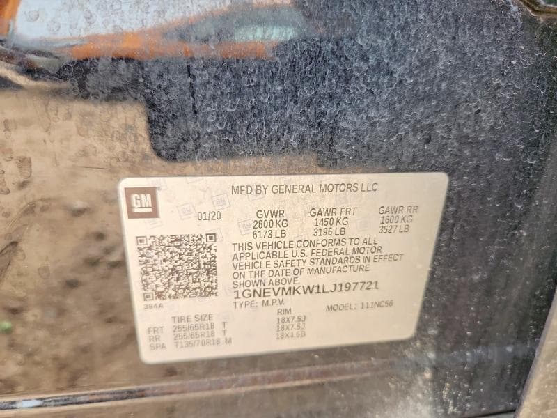 2020 CHEVROLET TRAVERSE LT 13