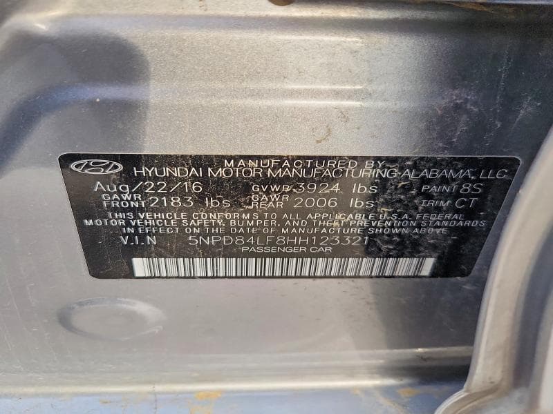 2017 HYUNDAI ELANTRA LIMITED 12