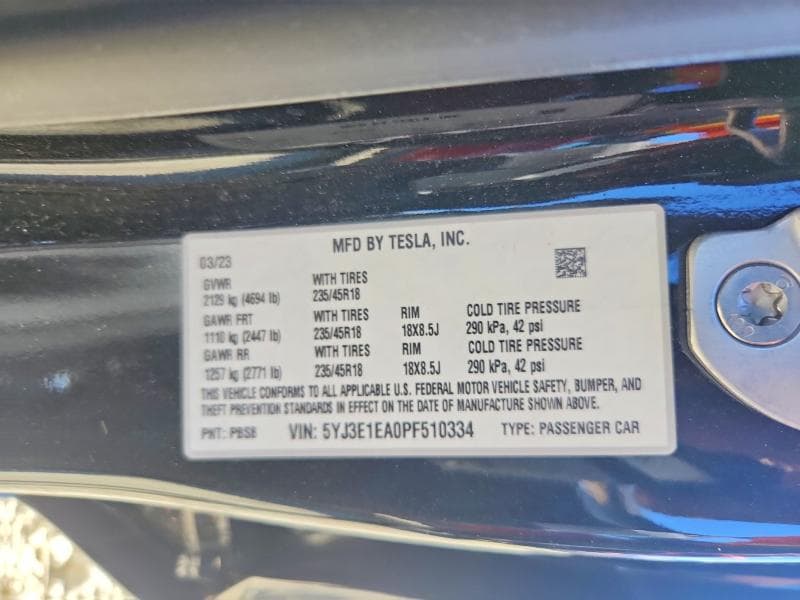 2023 TESLA MODEL 3 13