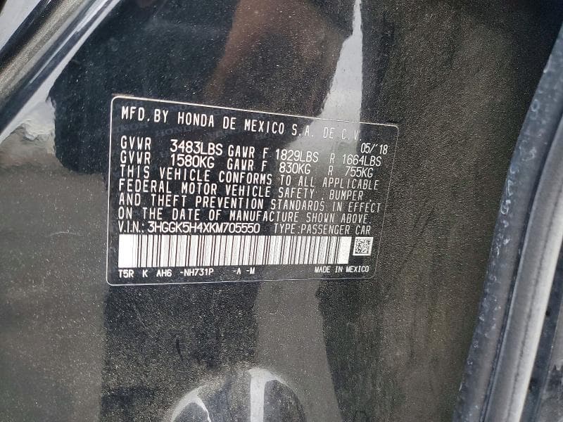 2019 HONDA FIT LX 12