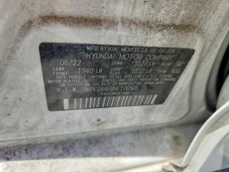 2022 HYUNDAI ACCENT SEL 12