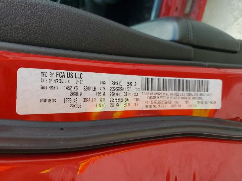 2019 DODGE DURANGO GT 14