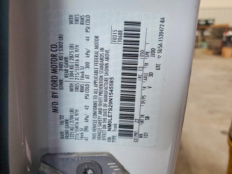 2022 FORD TRANSIT CONNECT XL 13