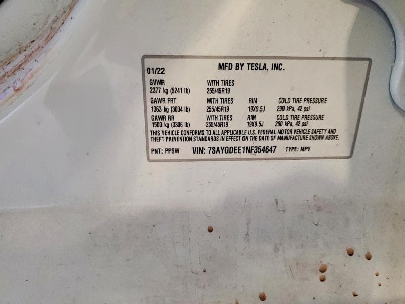 2022 TESLA MODEL Y 12