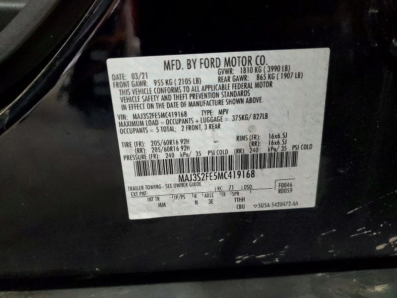 2021 FORD ECOSPORT S 13