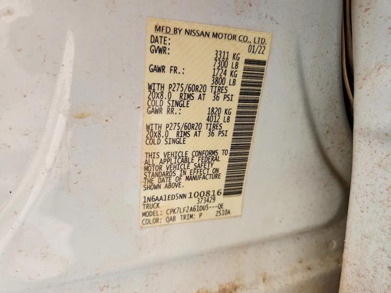 2022 NISSAN TITAN PLATINUM RESERVE 12