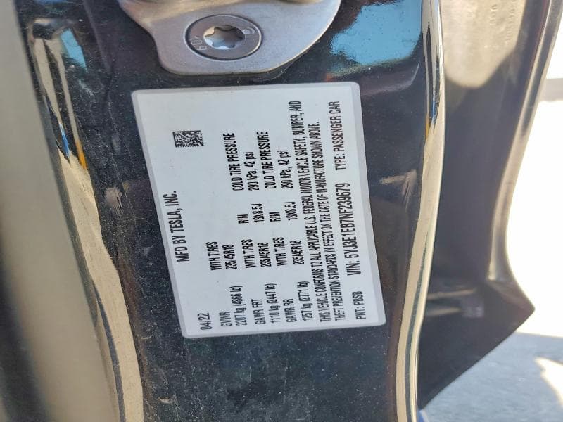 2022 TESLA MODEL 3 12