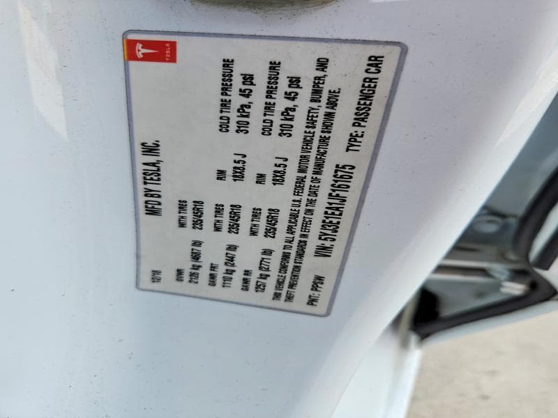 2018 TESLA MODEL 3 12