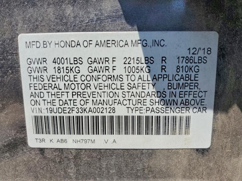 2019 ACURA ILX 13