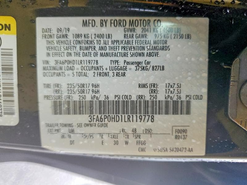 2020 FORD FUSION SE SE 13