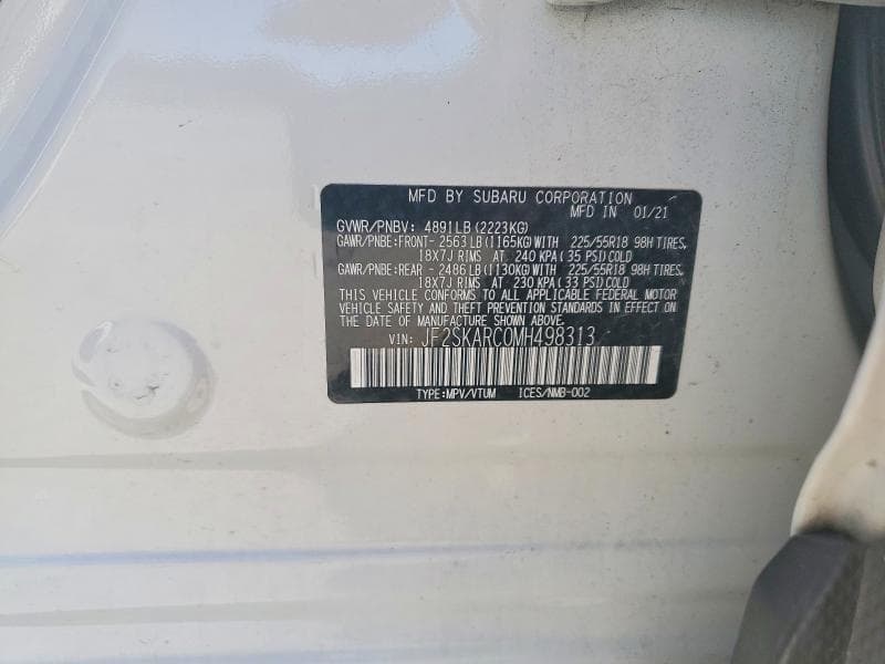 2021 SUBARU FORESTER 12