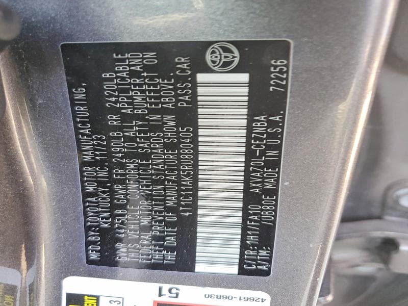 2024 TOYOTA CAMRY LE 13