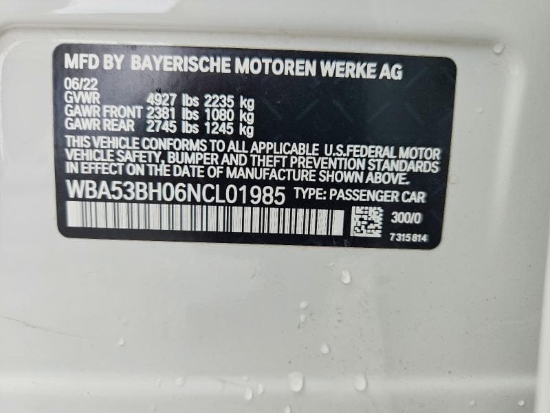 2022 BMW 530 I I 12