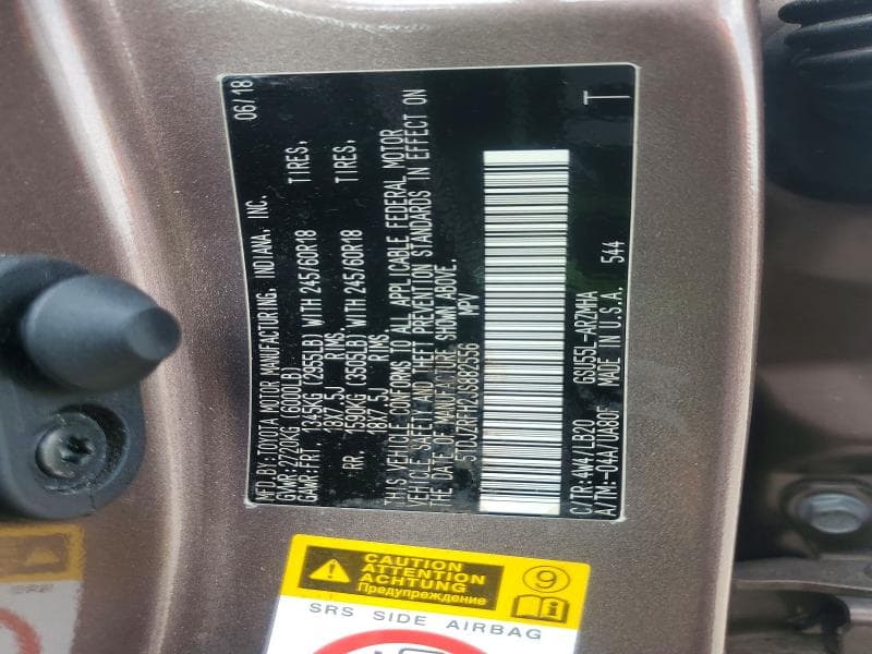 2018 TOYOTA HIGHLANDER XLE XLE 12