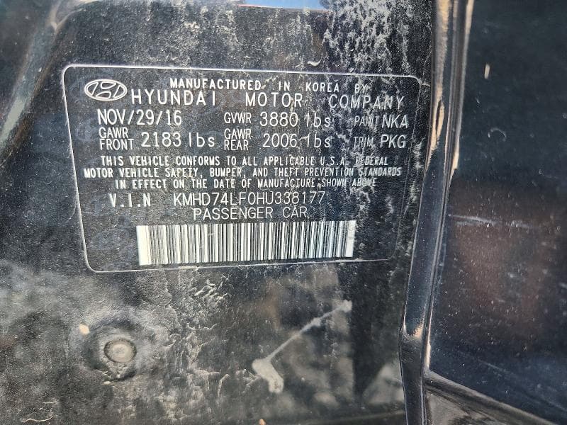 2017 HYUNDAI ELANTRA SE SE 12