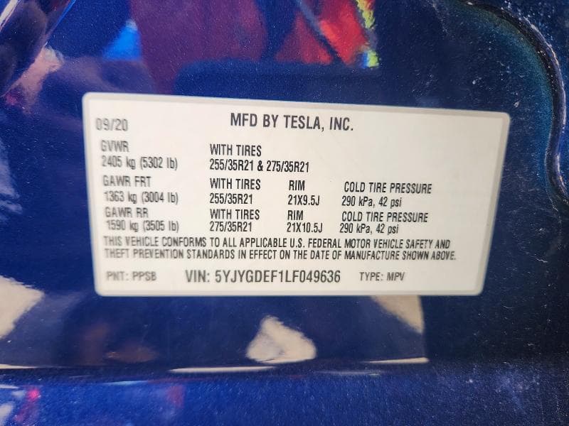 2020 TESLA MODEL Y 12