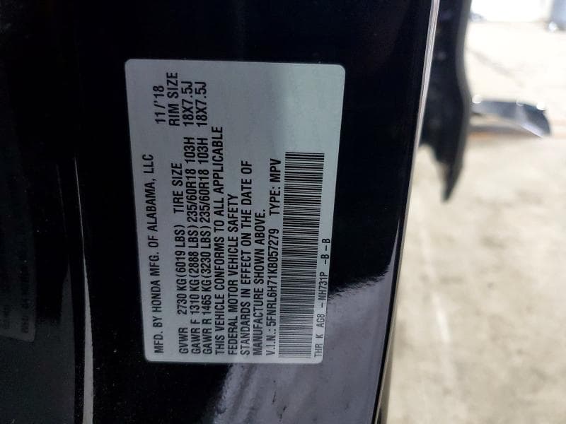 2019 HONDA ODYSSEY EXL EXL 13