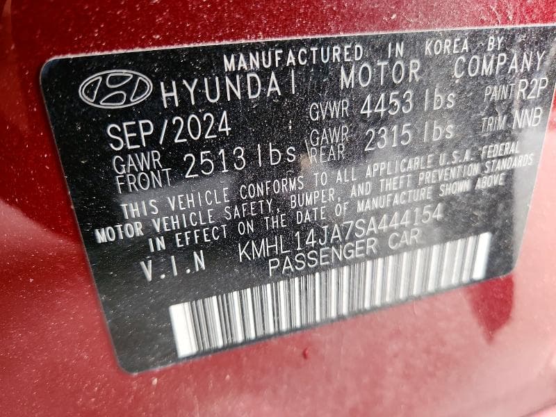 2025 HYUNDAI SONATA SEL SEL 12