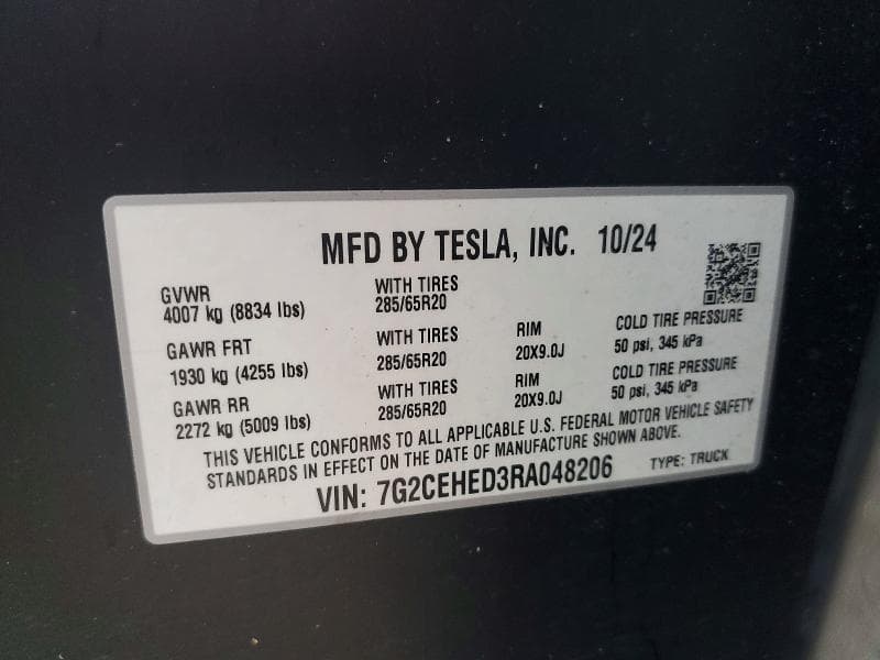 2024 TESLA CYBERTRUCK 12