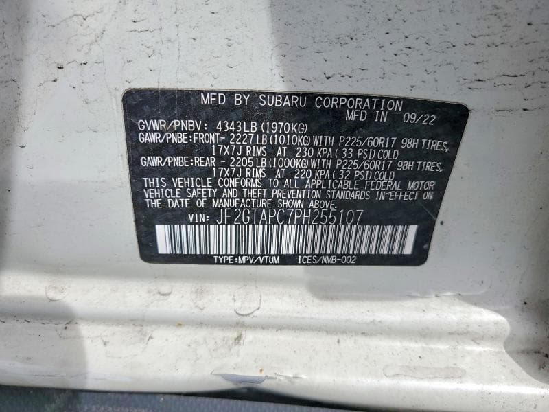2023 SUBARU CROSSTREK PREMIUM 12