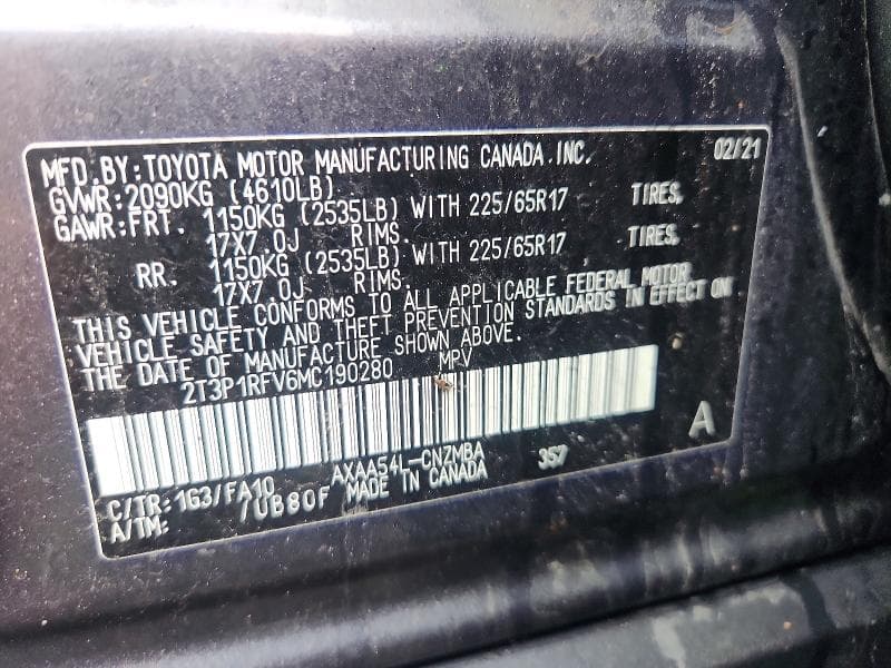 2021 TOYOTA RAV4 XLE 13