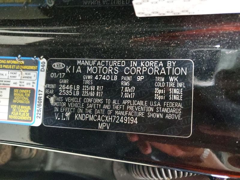 2017 KIA SPORTAGE 14