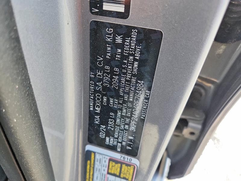 2024 KIA FORTE LXS 12