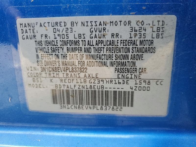 2023 NISSAN VERSA SV 13