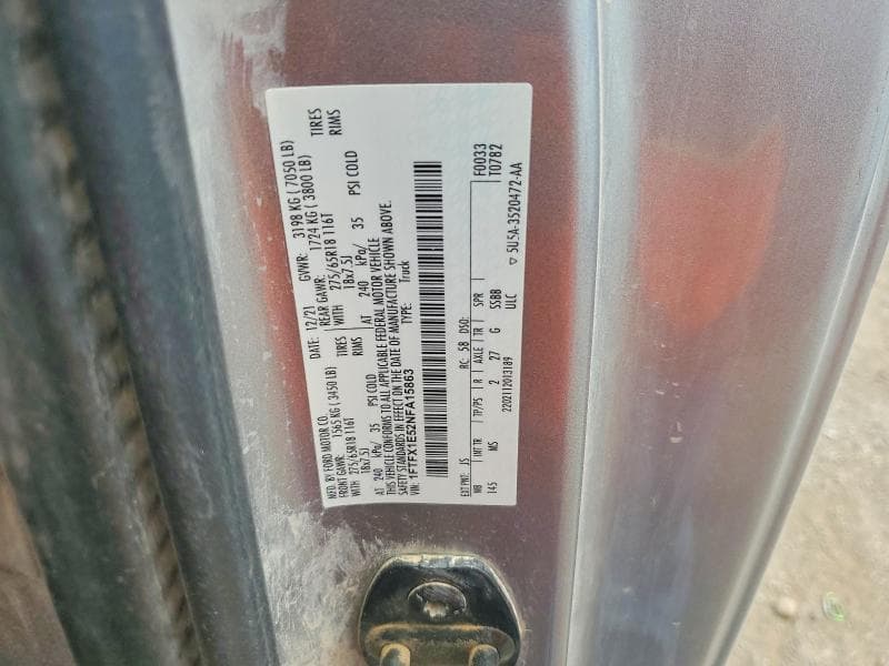 2022 FORD F150 SUPER CAB SUPER CAB 12