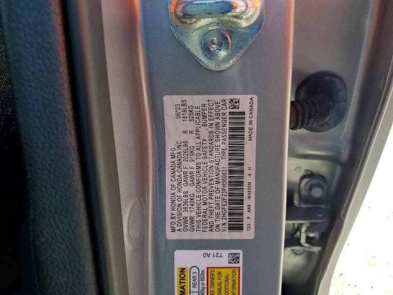 2023 HONDA CIVIC LX 12