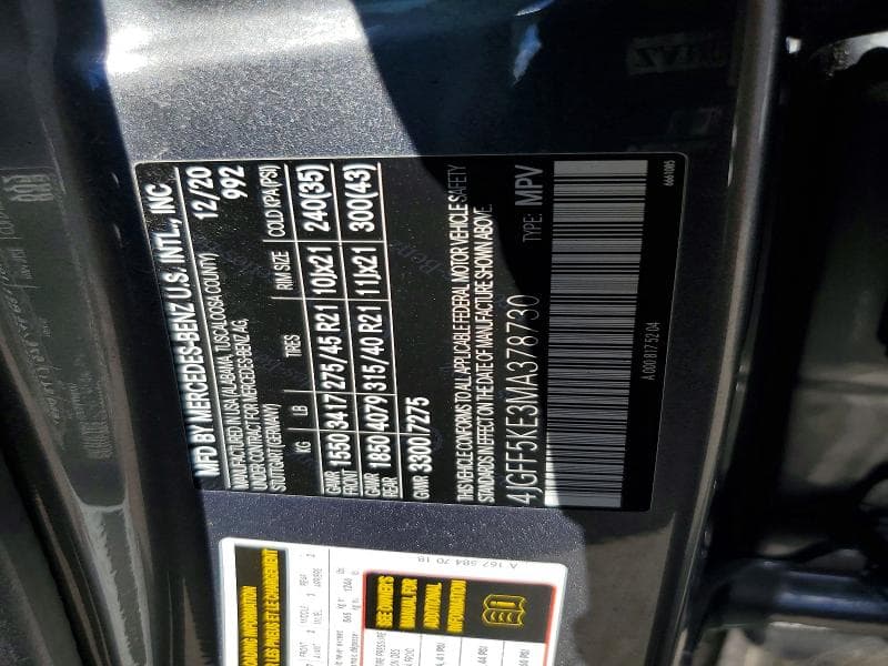 2021 MERCEDES-BENZ GLS 450 4MATIC 450 4MATIC 14