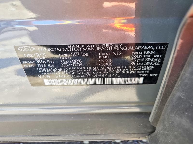 2021 HYUNDAI SANTA FE SEL 13