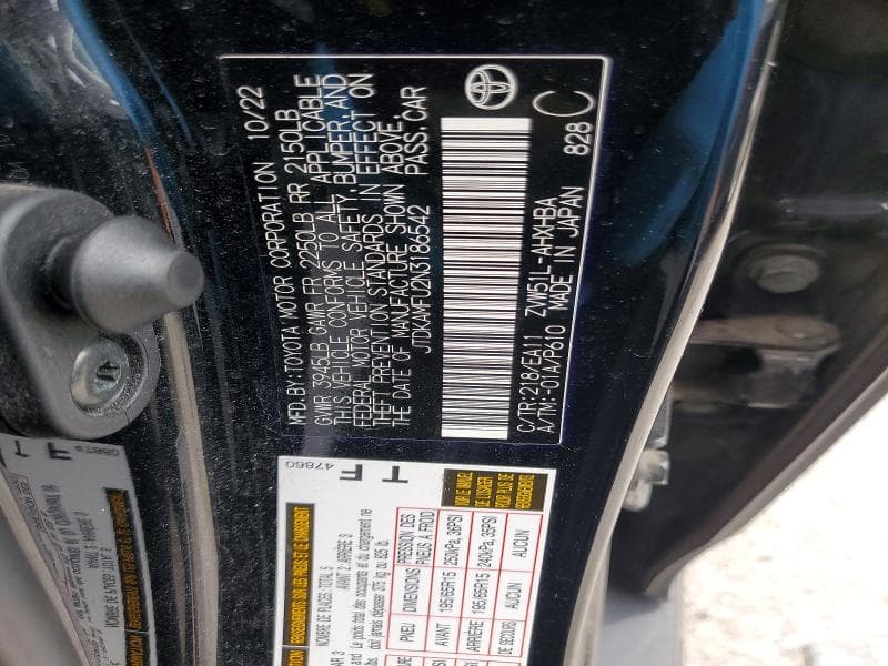 2022 TOYOTA PRIUS LIMITED 12