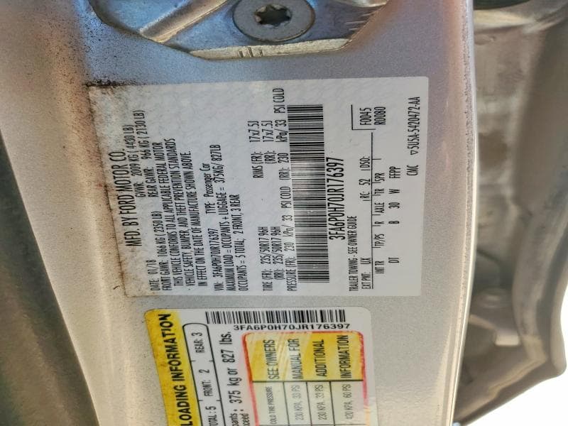 2018 FORD FUSION SE 12